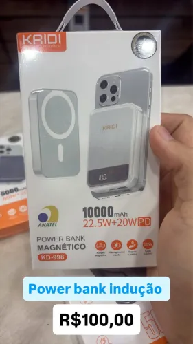 Carregador portátil de indução - Entrega Rápida!!!