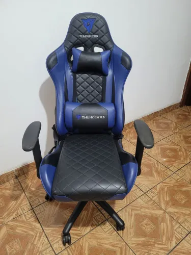 Cadeira Gamer Thunderx3 preta e azul