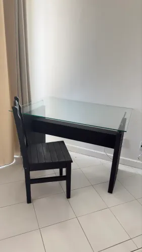 Mesa Jantar vidro 120x80 4 lugares