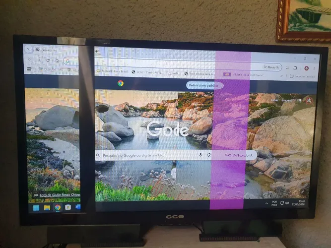 Tv CCE 39 polegadas com defeito na tela, restante ok.