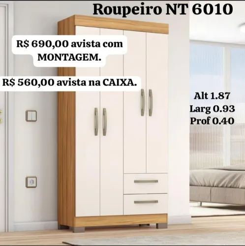 Roupeiro NT 4pts Novo na caixa 