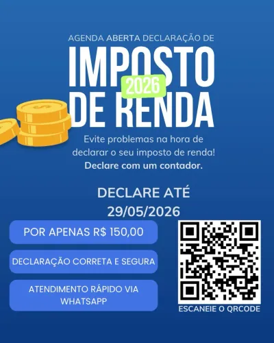 Imposto de Renda 2026 com Contadora | Declaração IRPF Rápida e Segura