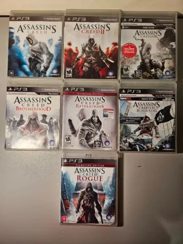 Lote Coleção Assassins Creed - Jogos PS3