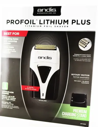 Máquina Barbeador Profoil Lithium Titanium Foil Shaver Plus Andis Bivolt