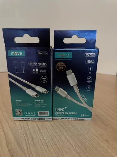 Cabo carregador usb-c para usb-c