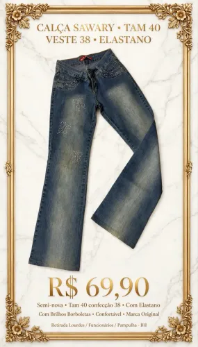 SAWARY 40 veste 38 - R$ 69,90 Com brilhos borboleta ?
