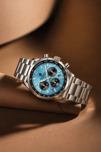 Relógio Masculino Goldenhour Cronógrafo Aço Inox