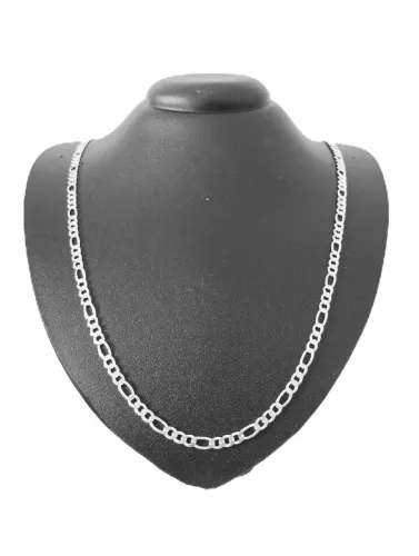 Corrente prata mista 925 4mm 73cm modelo 3x1 21g