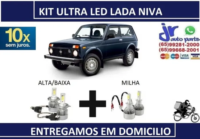 Kit Lampada Ultra Led Lada Niva 6000K 12V 24V