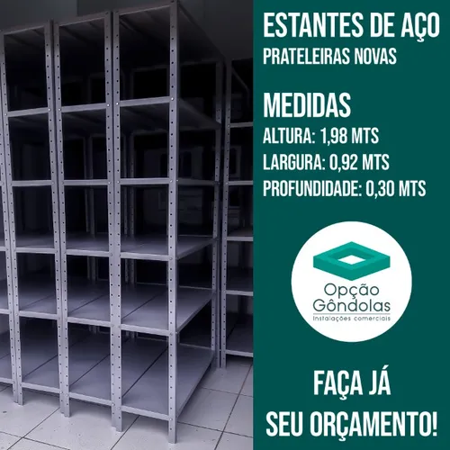 Estantes de Aço | Prateleiras e Bandejas Novas Indicadas para Comércios