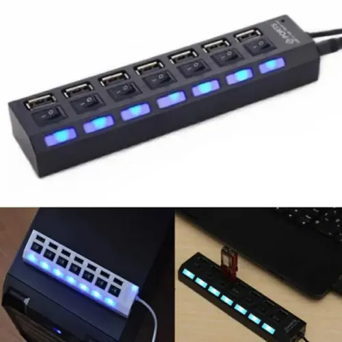 Hub Usb 7 portas 2.0 com interruptor