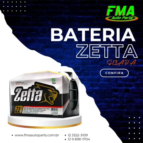 Bateria Zetta 60AH  Z60D/ 2º Linha Moura 18 Meses de Garantia 