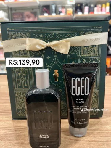 Kit Egeo Bomb Black - Perfume + Shower Gel 2 em 1