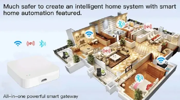 Gateway Zigbee Bluetooth Hub Sem Fio Multimodo Tuya Automação Inteligent Smart COD-AM544 