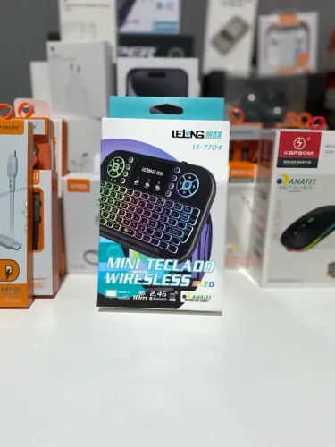 Teclado Sem Fio Controle Para TV Box?Smart?Pc Iluminado Luz LED