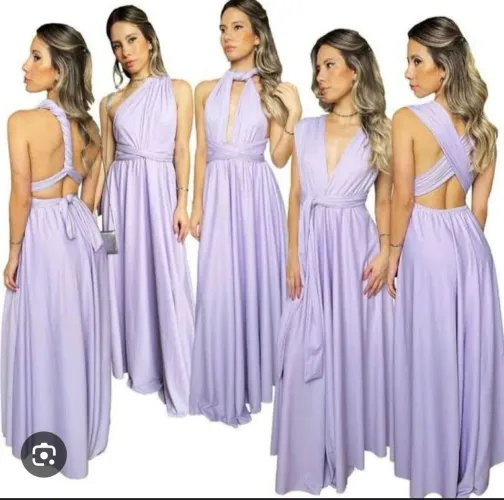 Vestido multi formas lilás