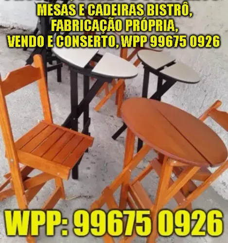 Mesas e cadeiras bistrô 
