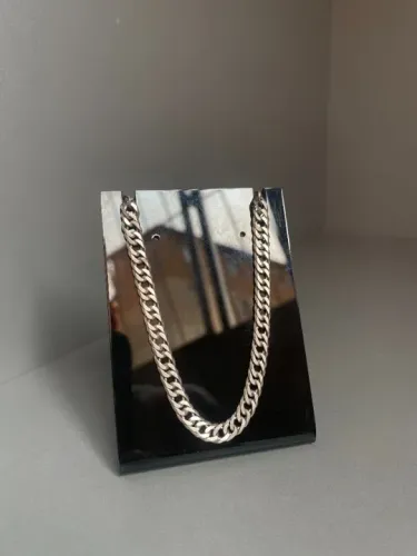 corrente em prata 925 italiana groumet dupla