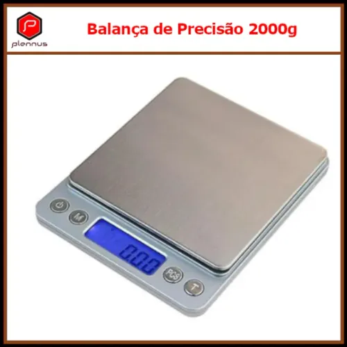 Balança Digital de Alta Precisão 0,1g A 2kg 2000g Calibrada (z241)