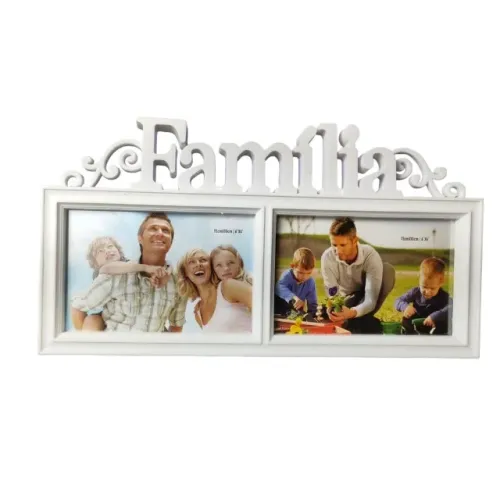 Porta-retrato Duplo ?Família? Decorativo - Novo - 2 Fotos 10x15