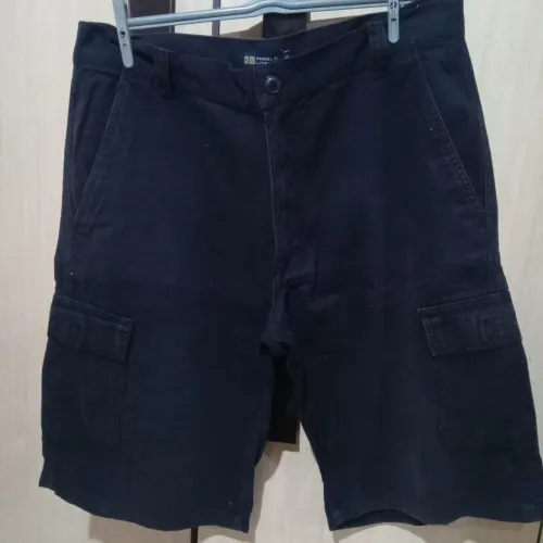 Bermuda Cargo Black Jeans Angelo Litrico TAM 46