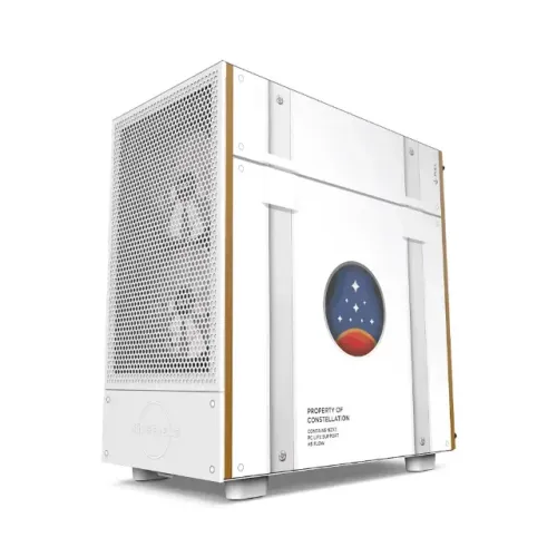 Gabinete Gamer NZXT H5 Flow Edição Especial Starfield Branco Com 2x Ventoinhas