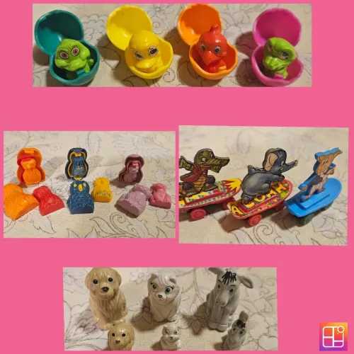 COLEÇÕES KINDER OVO - BICHOS SKATE, BICHOS DENTRO DO OUTRO e OVOS DINOSSAUROS