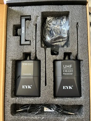 Microfone Sem Fio p/Som e Celular EYK