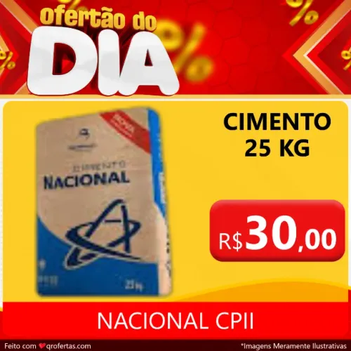 SACO DE CIMENTO 25 KG - NACIONAL 
