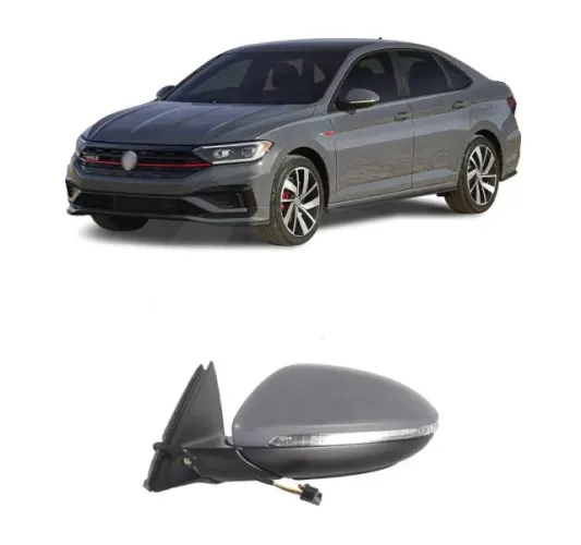 RETROVISOR VOLKSWAGEN JETTA 2018/2024  ELETRICA EXTERNO PRIMER ESQUERDO COM PISCA