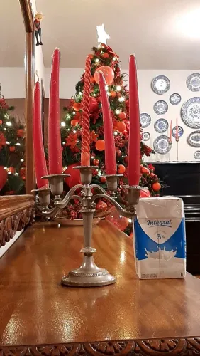 Antigo candelabro cinco braços