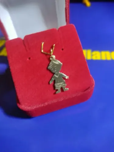 Pingente Ouro 18 Kilates Menino 0.50 Gramas 23 Mm maciço