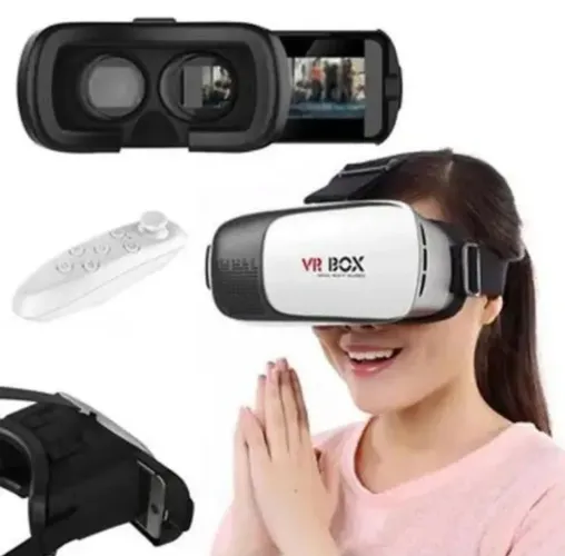 Óculos VR Box 2.0 - Imersão em Realidade Virtual + Controle Bluetooth