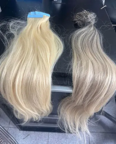 Mega Hair - Loiro Claro e Loiro Claro com Mechas