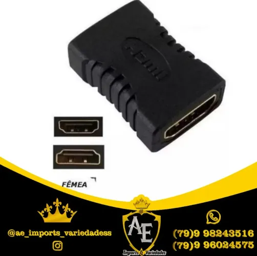 Adaptador HDMI entradas entradas fêmea