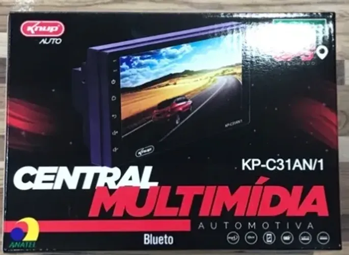 Central Multimídia 7" Knup KP-C31AN/1 Carplay Android Bluetooth Usb Wifi Gps