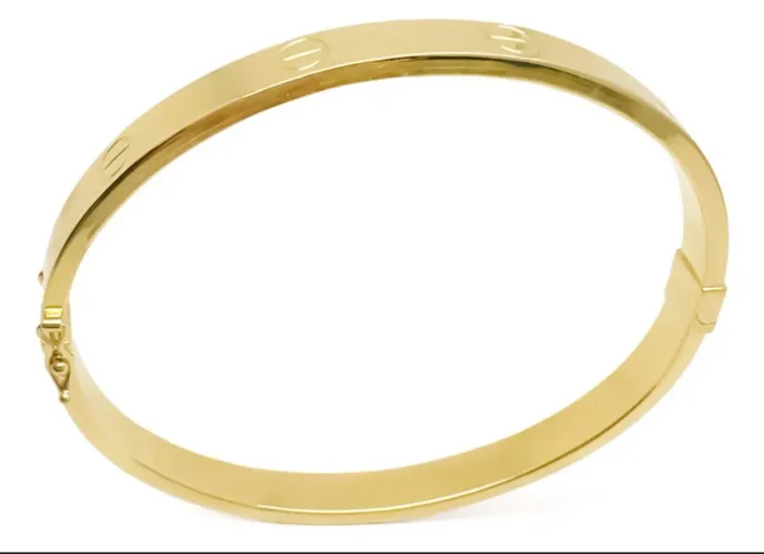 Bracelete ouro modelo fenda 18k