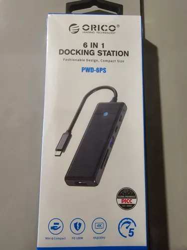 Docking Station 6 em 1 ORICO Hub 6 in 1 - Novo