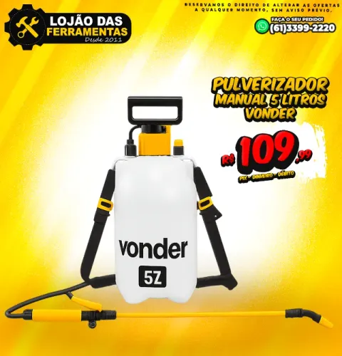 Pulverizador Manual 5 Litros Vonder