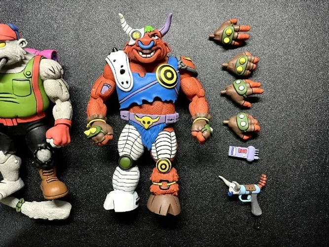Boneco Groundchuck Cartoon Teenage Mutant Ninja Turtles NECA