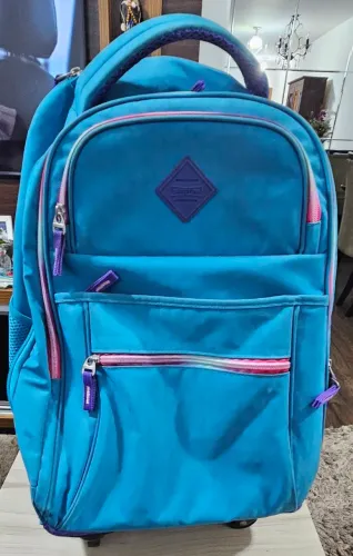 Mochila de rodinhas azul SESTINI