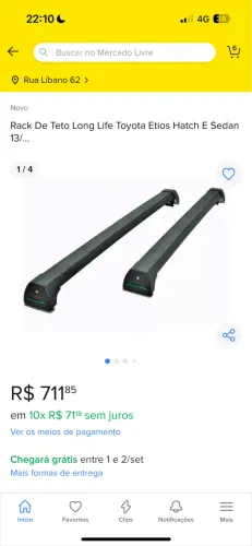 OPORTUNIDADE - Rack Bagageiro Etios Long Life