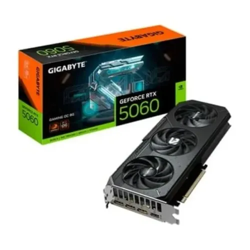 Placa de Vídeo Nvidia GeForce Gigabyte RTX 5060 Gaming OC 8GB, GDDR7, DLSS, Ray Tracing