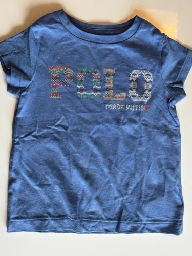Camiseta Polo Infantil Azul - Original NOVA
