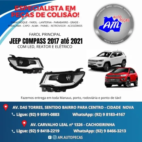 farol compass com led 2017 a 2021