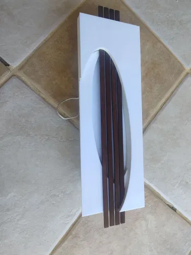 Arandela Acrilico e madeira design