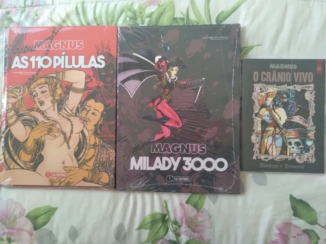 Coleção Magnus: As 110 Pílulas, Milady 3000 e O Crânio Vivo (VALORES NA DESCRIÇÃO)