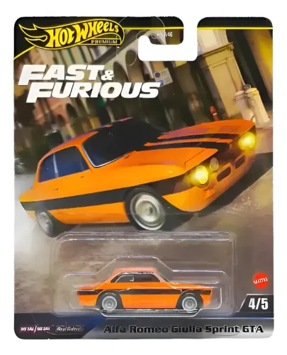 Miniatura colecionador carro Hot Wheels Fast & furious ALFA ROMEO GIULIA SPRINT GTA