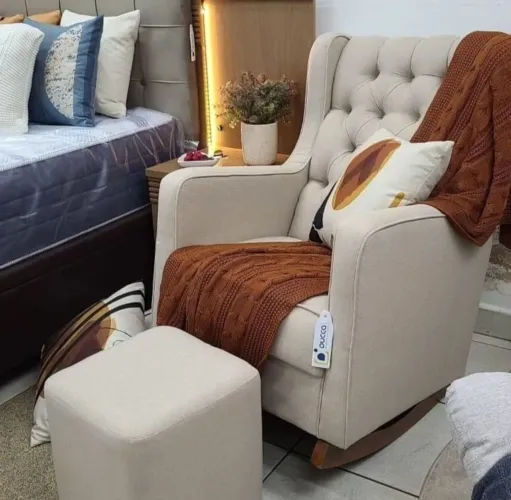 Poltrona de Balanço NOVA em linho