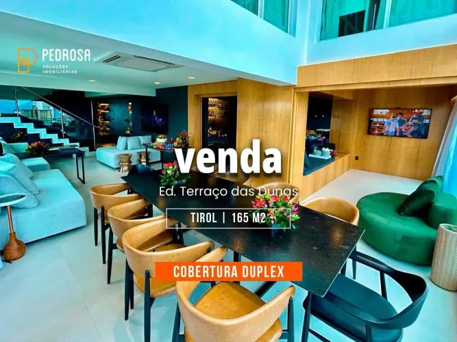 Lindo apartamento duplex com 165m2 | 3 suítes | Semi mobiliado em Tirol - Natal/RN